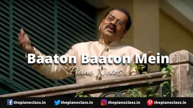 Baaton Baaton Mein Piano Notes - Hariharan
